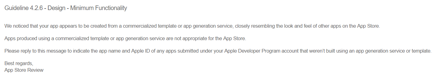 New guidelines for Apple App Store