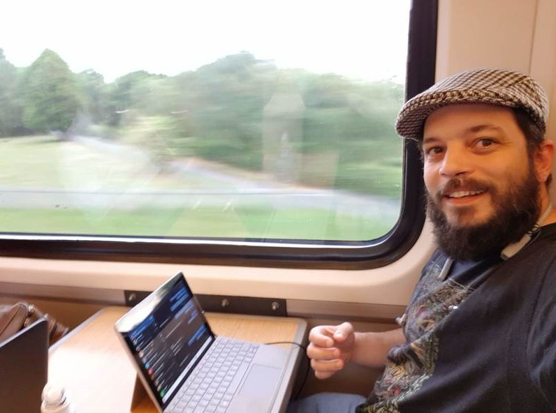 Working on a LNER train to Edinburgh.